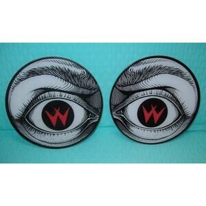 Cyclone Pinball Machine Plastic Promo Drink Coaster Set Of 2 Eyes